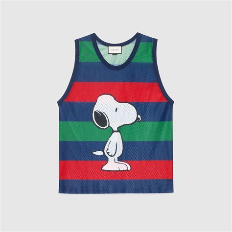 gucci snoopy mesh tank.